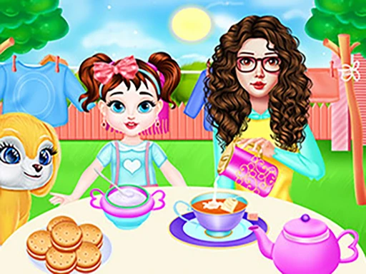 Mamma e Taylor Lavano i Vestiti